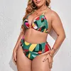 Costumi da bagno da donna 2024 Plus Size Bikini Donna Tre pezzi Set Costumi da bagno Biquini Costume da bagno Beachwear Costumi da bagno Mujer 4XL