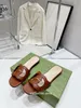 Designer Sandals Summer Women Flat Slipper Italy Designer Genuine Leather Luxury Sandals Beach Female Boho Open Toe slippers G Hollow Slide