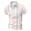 Camisas casuais masculinas verão impresso colarinho botão acima camisa para esportes e lazer t algodão masculino pacote