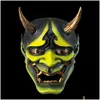 Party Masks Evil Demon Kabuki Samurai Hannya Mask Halloween Collective Decorative Harts Japan Buddhism Prajna Ghost Scary M HomeFavor Dhzrm