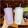 Tumblers Tyeso 600 مل من كوب القهوة الماس الفولاذ المقاوم للصدأ الحفاظ على البرد والقدح قيمة السيارة ذات السعة الكبيرة مثبتة على ST Thermos 230725 D Dhohs