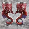 Strumenti da bar Scultura tridimensionale 3D Calice Medievale Retro Coppia Coppa Resina Vino rosso