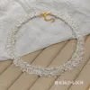 Collier ras du cou avec pompon cascade pour femmes et filles, plaqué or et argent, bijoux à la mode, cadeau de fête, Style 2024