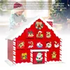 Calendário de advento de Natal de madeira com gavetas Caixa de armazenamento de presentes de doces para crianças Calendário de Natal Decoração de Natal Y2010245A