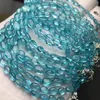 Pietre preziose sciolte Meihan Top naturale Apatite ovale Paraiba Perline blu Braccialetti con pietre preziose 925 Design in argento Prodotti di tendenza Regalo