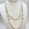 Collares Collares colgantes Collar de colaboración de moda de lujo Joya de diseñador Diamante de boda de 18 km Cartas chapadas colgantes para wo para wo