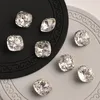 10 mm duże ptaki gniazdo Fat Square paznokcie rhinestone Wysoka jakość K9 Glass Crystal Diamond 3D Manicure Decoration 240202