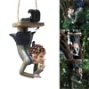 Garden Hanging Elf Ornaments Home Decor Figur för uteplatsstaket Yard Tree Holiday 240122