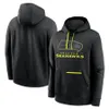 Seattle''seahawks'men Neon Green Midine Club Fleece Pullover full-zip hoodie