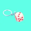 Keychains Cute Colorf Dice Key Chains Rings Resin Keychain Keyfob For Men Women Car Handbags Wallet Accessories Creative Keychains8507530