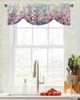 Curtain Spring Flowers Daisy Oil Painting Abstract Short Window Adjustable Tie Up Valance For Living Room Kitchen Drapes