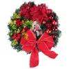 Christmas Decorations Wreath With Lights Hanging Ornaments Front Door Wall Merry Tree Artificial Garland