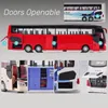 150 SETRA Luxury Bus Toy Car Diecast Miniature Model Pull Back Sound Light EDUCATIonal Collection Gift For Boy Children 240129