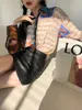 Женские блузки CHEERART Дизайнерская лоскутная рубашка с длинным рукавом Женский топ и блузка Шифоновый воротник на пуговицах с буквенным принтом Мода