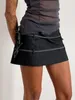Spódnice rockmore bown koronki mini koquette stroje czarne niskie talia krótkie kobiety y2k estetyczne bajki koreański styl preppy