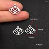 Charmes 20 pcs/lot Fatima Palm Lotus Waves en acier inoxydable oiseau papillon tortue pendentif pour collier Bracelet bricolage bijoux en gros