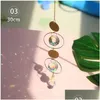 Décorations de jardin Cristal Géométrique Vent Carillon Étoile Lune Pendentif Sun Suncatcher Plaqué Colorf Perles Suspendues Goutte Pour Extérieur Intérieur G Dhh4O