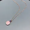 Naszyjniki wiszące 12,6 mm naszyjnik dla kobiet cukierki Kolor kwadratowy kryształowy wkład ciemnoniebieski cyrkon biżuteria prezent na imprezę
