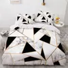Sängkläder sätter enkla 3D -marmoreringsdäcke täcke täcke set clefer säng linne kudde kudde king drottning full dubbel enstaka hemtextil