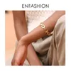 Enfashion Pure Form Medium Link Chain Cuff Armband Bangles For Women Gold Color Fashion Jewelry Jeweleriy Pulseiras BF182033 V2774