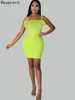 Casual Jurken Beyprern Mooi Mouwloos Imitatieveer Strass Deatils Mini-jurk Glamoureus Schoudervrij Bodycon Pailletten Nachtclubkleding