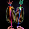 Party Decoration 20-40PCS Rainbow Magic Stick Wand LED Bubble Flower Colorful Luminous Toy Flashing Kid Birthday Wedding