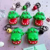 Keychains Creative KeyChain Portable Small Crocodile Mouth Dentist Biting Finger Game Fun Toy With Key Ring Children Pendent