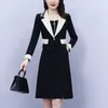 Ufficio Lady Abbigliamento professionale Moda Colletto su misura Abiti eleganti con cerniera Elegante abito da lavoro formale formale da lavoro 240131