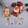 Dekoracje świąteczne 50pcs Santa Candys Biscuit Plastikowe torby Dekoracja 2024 Prezenty Prezenty Pakowanie Podsakie