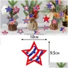 Banner Flags 12 Pcs Independence Day Hanging Star 4Th Of Jy Decorations Ornament For Memorial Party Festival Indoor Outdoor Drop Deliv Dh5Hr