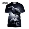 Men's T Shirts 2024 Summer Animal Crow 3D Printed Casual Funny T-Shirt Creative Bird Unisex Harajuku Cool Short Sleeve Top