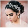 Haarspangen 2024 Kristall Perle Braut Kopfbedeckung Hoop Clip Brautjungfer Zirkon Strass Rattan Accessoires Hochzeit Schmuck