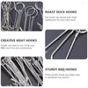 Kitchen Storage 10 Pcs BBQ Hook Meat Hooks Heavy Duty Clothes Hanger Practical Grill Stainless Steel