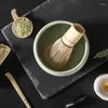 Garrafas de água estilo japonês matcha escova estrada puro bambu natural ferramenta agitação vertical leite chá loja acessórios suprimentos