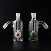 5.3" Ash Catcher with Showerhead Dropdown Recycler Glass Bong Dab Rig Smoking Water Pipes Bubbler Colorful Donut Design LL