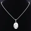 Pendant Necklaces Virgin Mary Necklace Stainless Steel Catholic Blessed Medal Pendants Christmas Gift Jewelry N6273S02