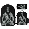 Rucksack 3 in 1 Set 17 Zoll Lunchtasche Stift Jiu Jitsu Worte Klassisch zum Verkauf fest süß bequem Sportaktivitäten Feld Pa