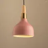 Pendant Lamps Nordic LED Hanger Lamp 1.5m Wire Wood Macaron Light Modern Indoor Decorroom Decor Fixture For Restaurant Bed Room