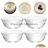 Ensembles de vaisselle 4 pièces Bozai bol à gâteau utilisation quotidienne moules à gelée bols transparents récipient à dessert pour livraison de lait goutte Dhq1I