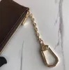 مع صندوق Box Key Pouch Pu Leather Basers Pres Cles Designer Fashion Womens Mens Key Ring Card Card Coin Coin Mini Wallet Charm Brown Canvas 2024New