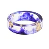 Повседневные прозрачные пластиковые кольца из смолы в океанском стиле для женщин, обручальное кольцо, подарки для коктейльной вечеринки