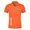 Polos masculinos RICARD 2024 primavera e verão stritching shorts manga polo respirável roupas de negócios camiseta