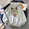 Hoodies femininos hamster mulheres y2k estética harajuku gráfico estilo coreano roupas hoddies feminino kawaii treino