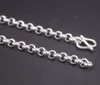 Pure 999 Fine Srebrny łańcuch dla kobiet prezent Lucky 5 mm kabel Rolo Link Bransoletka 11G/20cm240125