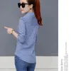 Frauen Blusen Frauen Frühling Sommer Stil Chiffon Shirts Dame Casual Büro Arbeit Tragen Gestreiften Blusas Tops Feminina DF1562