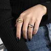 Klusterringar kshmir 2024 geometriska ring kvinnliga europeiska och amerikanska mode trend coola höga sense enkla tillbehör smycken gåvor
