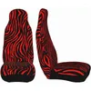 Car Seat Covers Red Zebra Women Front Cover Protector Dust Resistant Comfortable Nonslip Accessories Fit For Cars