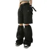 Damenhose Deeptown Cyber Y2K Abnehmbare Track Woman Harajuku Egirl Edgy Style Cargohose Oversize Streetwear Techwear Jogginghose