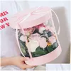 Förpackningsboxar Partihandel blomsterhandlarblomma paket Box Clear Pvc Diy Bouquet Valentine Day Mothers Gift Drop Delivery Office School Busine DH9W0