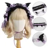 Fournitures de fête gothique noir chauve-souris maléfique épingle à cheveux bandeau Halloween Cosplay ornements de cheveux pince en dentelle fille femmes accessoires Lolita